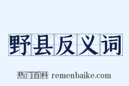 野县反义词是什么意思的图片
